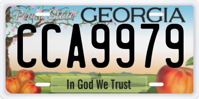 GA license plate CCA9979