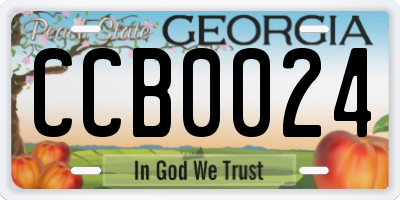 GA license plate CCB0024