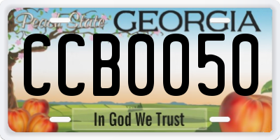 GA license plate CCB0050