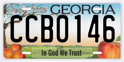 GA license plate CCB0146