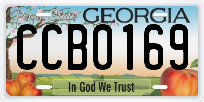 GA license plate CCB0169