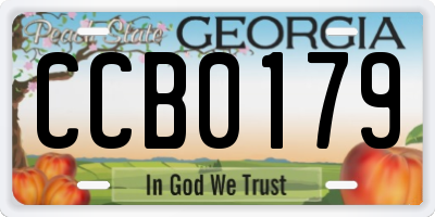 GA license plate CCB0179