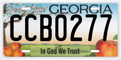 GA license plate CCB0277