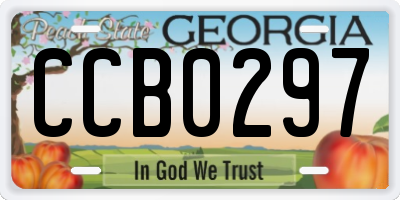 GA license plate CCB0297