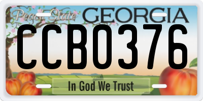 GA license plate CCB0376