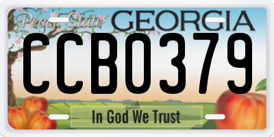 GA license plate CCB0379