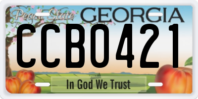GA license plate CCB0421
