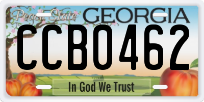GA license plate CCB0462