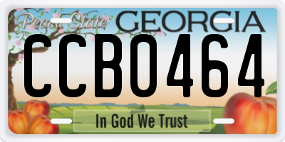 GA license plate CCB0464