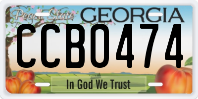 GA license plate CCB0474