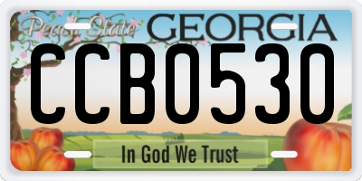 GA license plate CCB0530