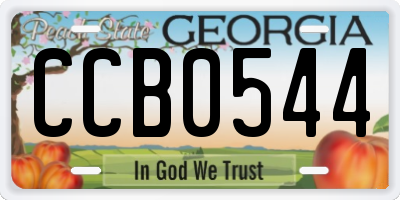 GA license plate CCB0544