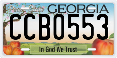 GA license plate CCB0553