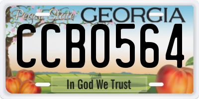 GA license plate CCB0564