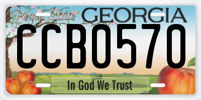 GA license plate CCB0570
