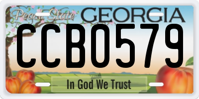 GA license plate CCB0579