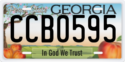 GA license plate CCB0595