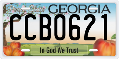 GA license plate CCB0621