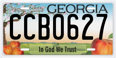 GA license plate CCB0627