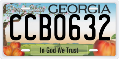 GA license plate CCB0632