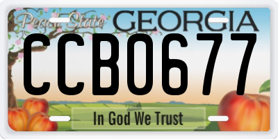 GA license plate CCB0677