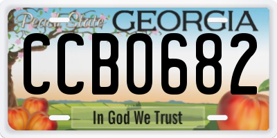 GA license plate CCB0682