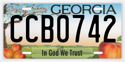GA license plate CCB0742