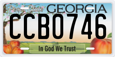 GA license plate CCB0746