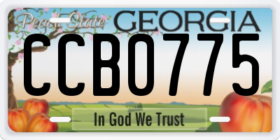 GA license plate CCB0775