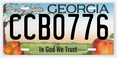 GA license plate CCB0776