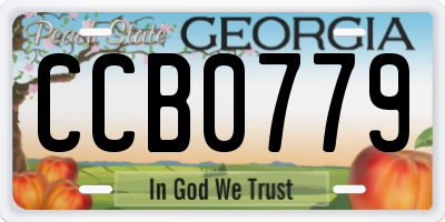 GA license plate CCB0779