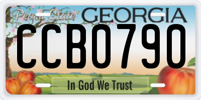 GA license plate CCB0790
