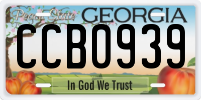 GA license plate CCB0939