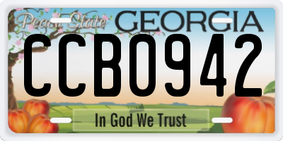 GA license plate CCB0942