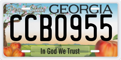 GA license plate CCB0955