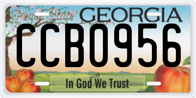 GA license plate CCB0956