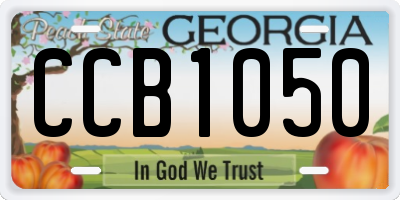 GA license plate CCB1050