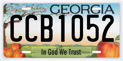 GA license plate CCB1052