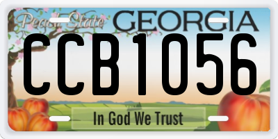 GA license plate CCB1056