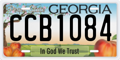 GA license plate CCB1084