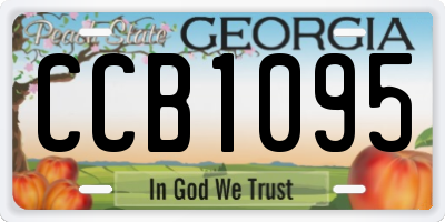 GA license plate CCB1095