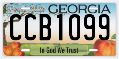 GA license plate CCB1099