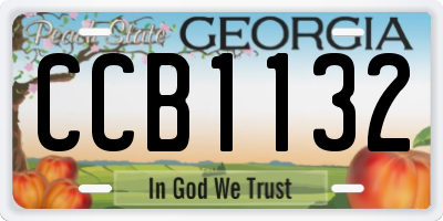 GA license plate CCB1132