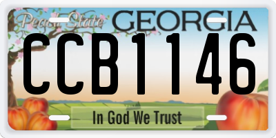 GA license plate CCB1146