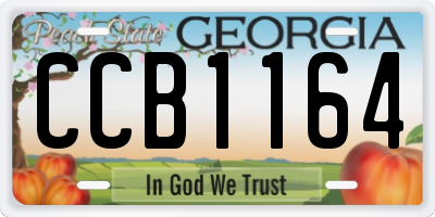 GA license plate CCB1164