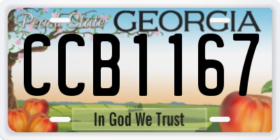 GA license plate CCB1167