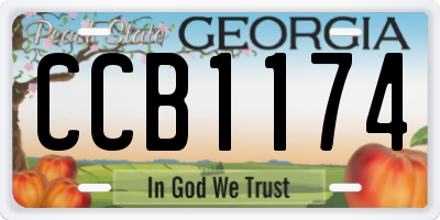 GA license plate CCB1174