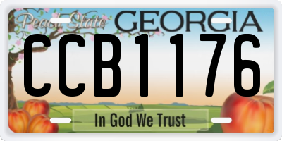 GA license plate CCB1176