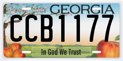 GA license plate CCB1177