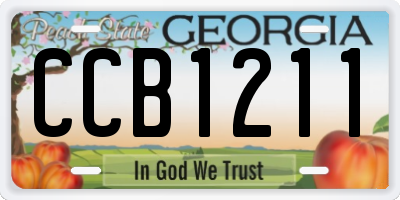 GA license plate CCB1211
